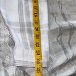 Jachs Girlfriend  White and Tan Plaid Button Down Shirt Photo 8