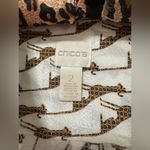 Chico's SOLD OUT Chico’s Whimsy Cheetah Shirt Blouse Button Down Size 2 fits large Photo 6