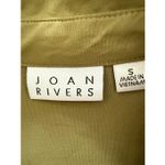 Joan Rivers  Ivy Moss Green Split Neck Collar Long Sleeve Popover Shirt S Photo 7