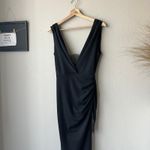 Katie May  x Noel and Jean‎ Dress The Unexpected Lace Trim V-Neck Gown Black XS Photo 2