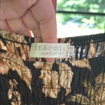 Seafolly Black and Tan Floral Garment Medium smoked dress Photo 1