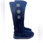 UGG  Australia Tall Black Cardy Knit Women’s Button Sock Boots size 6 Photo 3