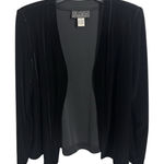 Alex Evenings Vtg 90s Black Velvet Open Front Blazer Size Large Fairy Grunge Photo 0