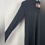 Anthropologie Pure + Good Black Soft Long V-Neck Long Sleeve Shirt Photo 3