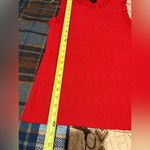 Ann Taylor Factory sleeveless sweater ruffled collar and arm openings Red Wmns L Photo 5
