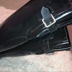 Shoes8teen Rubber Black Buckle Rain Boots Size 6 Photo 4