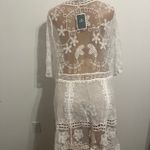 Eomen Swimsuit Women Cover Up V Neck Beach Coverup Boho Swimwear Dress Bathing Suit Crochet Cover Ups Lace Photo 5