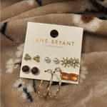 Lane Bryant Mixed Gold Fall Autumn Classic Stud & Hoops Earrings 6-Pack Photo 6