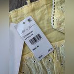 All in Favor  Yellow Lace-Up Crop Top Photo 6