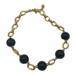 Kate Spade  Black Gold Rhinestone Statement Jewelry‎ Ball Round Photo 0