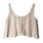 Urban Outfitters  Kimchi Blue Sleeveless‎ Beaded Crop Top Size XS Cotton/Linen Photo 1