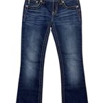 Miss Me NWOT  Bootcut Jeans 28 Bling Embroidered Low Rise Denim Saddle Stitched Photo 0