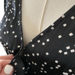 Gap Flowy Long Sleeve Mini Dress – Black & White Dotted, Size Medium Photo 4