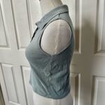 Brandy Melville  green cropped collared sleeveless top Photo 4