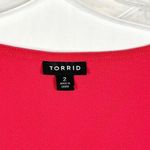 Torrid Plus Size 2X Top Pink V Neck Short Sleeve Knit Stretch Solid Womens 1697 Photo 5
