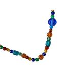 Colorful Glass Bead Small Choker Necklace With Magnetic Clasp Multi Colored u Blue Photo 2