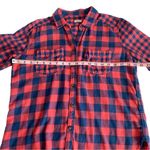 Via Penny Lane Reworked Apparel Elton John Graphic Plaid Flannel Button Up Shirt Red Size M Photo 4
