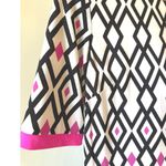 Eliza J Geometric Bold Black Pink Sheath Dress Size 8  Career Modest Business Photo 4