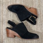 Söfft Black Leather Slingback Block Heel Mules Women Comfort Shoes Wedge 9.5M Size 9.5 Photo 3