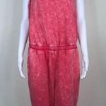 Lane Bryant Livi Activewear Acid Wash Sleeveless Red Jumpsuit (14/16) Photo 0