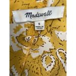 Madewell Silk One Shoulder Floral Print Women’s Top Mustard Ruffle Size S Photo 6