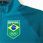Nike Brazil Soccer Training Jacket Womens XS Teal Zip Up Football Brasil Warm Up Photo 2
