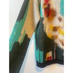 Anthropologie Womens Rooster Crewneck Sweater Artwork Lauren C Walcott Fuzzy Photo 4