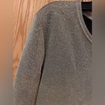Moschino Pret-A-Porter Gold Metallic Shimmer Long-Sleeve Sweater Top Size 10 Photo 4