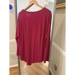 Umgee  Long Sleeve Pink Boho Cross Back Knit Tunic Medium Photo 3