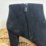 Loeffler Randall Booties Sz 7 Black Suede Block Heel Zip Side Boots Shoes Classy Photo 1