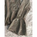 frame denim FRAME stripe bell sleeve button down shirt S Photo 1