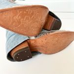 Denim and Snakeskin Western Cowboy Boots NWT 8 Blue Photo 4