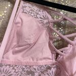 PINK - Victoria's Secret  Light Pink Lighty Lined Criss Cross Front Bralette Medium Photo 4