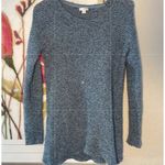 J.Jill Pure Jill Blue Open Knit Sweater Beachy Ocean Coastal Seaside Nautical Photo 1