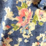 Ralph Lauren Lauren  Liberty Floral Ruffle Henley V-Neck Small Cottagecore Femme Photo 7
