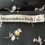 Abercrombie & Fitch Satin Floral Tie Front Long Sleeve Blouse (Black) - XS Photo 6