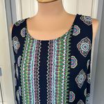 Cynthia Rowley Back Button Medallion Print Sleeveless Multi Color Blouse Photo 1