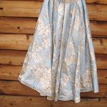 Mac Duggal  20726 Blue Strapless Brocade Midi Dress with Pockets Photo 15