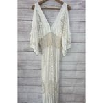 Anthropologie Farm Rio Solana Cutout Open Shoulder Midi Dress SIZE MEDIUM Photo 4