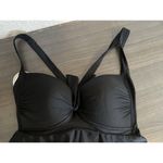 Torrid  Black Wireless Babydoll Tie-Front Tankini Size Padded Bra Crossover 12 L Photo 4