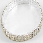 SILVER & CLEAR RHINESTONE STRETCH ANKLET Photo 1
