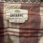 Shyanne  Red and Cream Plaid Button Down Shirt Photo 3