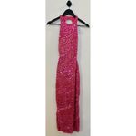 ASOS  Pearl And Fringe Halter Midi Dress in Pink Size US 6 Photo 4