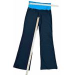 Marika Wide Leg Pants Women's Size Medium Back‎ And Blue Yoga Workout Athletic Black Photo 2