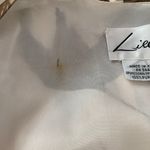 Vintage 80s Lillie Rubin Ivory & Brown Silk Brushstroke Wiggle Midi Dress Photo 5