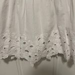 J.Crew  White 100% Cotton Crochet Hem Mini Flare Skirt Size 00 EUC Photo 2
