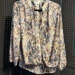 Veronica M  Snakeskin Print Blouse in Blue and Cream Photo 0