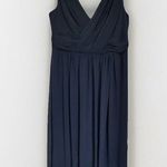Dessy Collection Vivian Diamond Collection Chiffon Gown Style 2894 Size 18R Navy Blue Photo 1