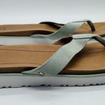 UGG  Women Size 11 Lorrie Suede Thong flip Flop Sandals Green Photo 1