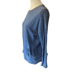 Forever 21  Women's Long Sleeve Sweatshirt Pullover Pockets Crewneck Blue Small Photo 6
